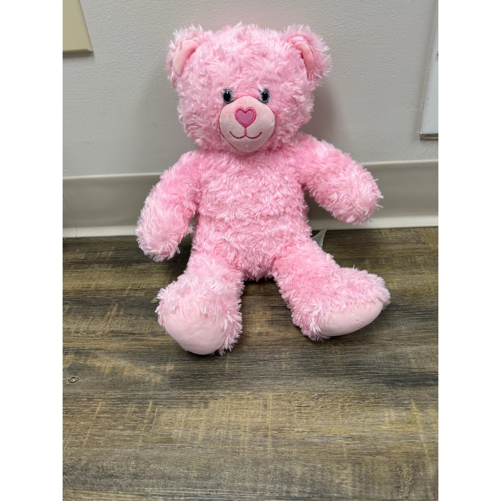 Build-A-Bear Workshop Pink Heart Nose Teddy Bear Plush 024663 15 Inch 2021